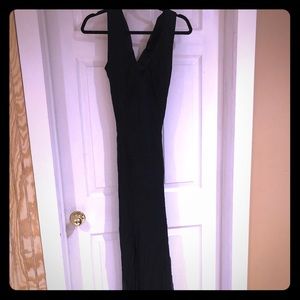 Black formal dress with slit